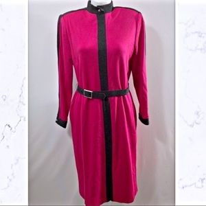 Vintage 70s Henry Lee Mod Dress with Belt Size 8
